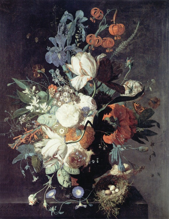 Jan van Huysum. White flowers
