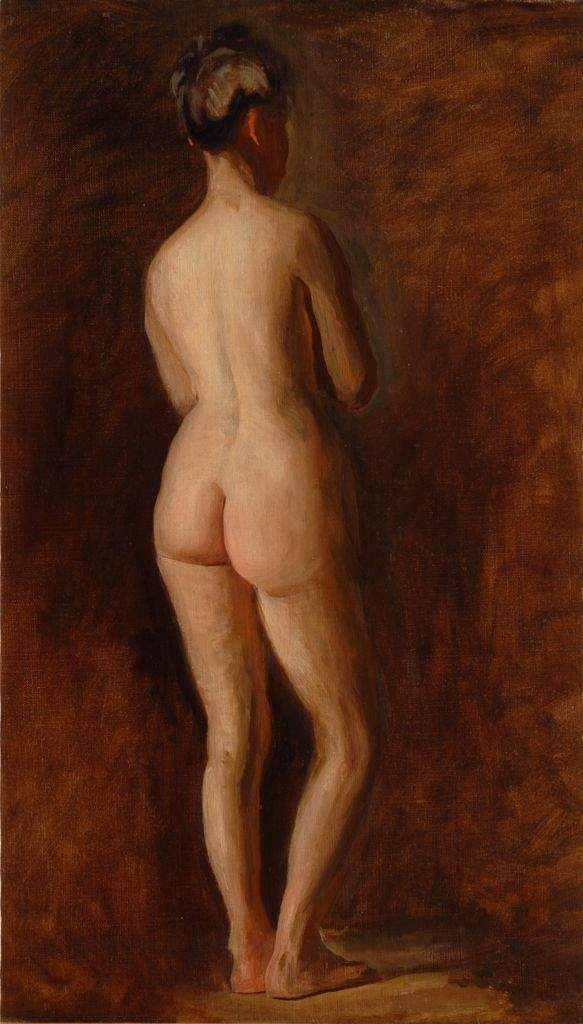Thomas Eakins. Standing Nude woman, back view