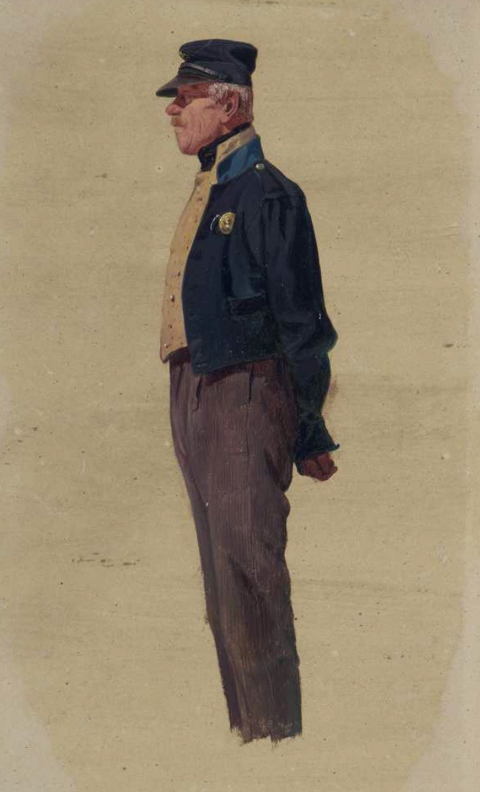 Karl Spitzweg. Bavarian in a blue uniform