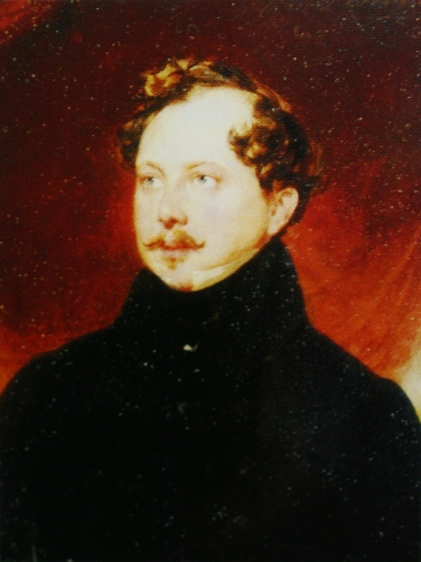 Karl Bryullov. Portrait of an unknown man in a black coat