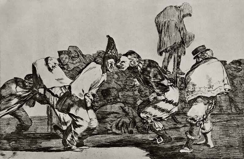 Francisco Goya. A series of "Disparates", sheet 14: carnival nonsense