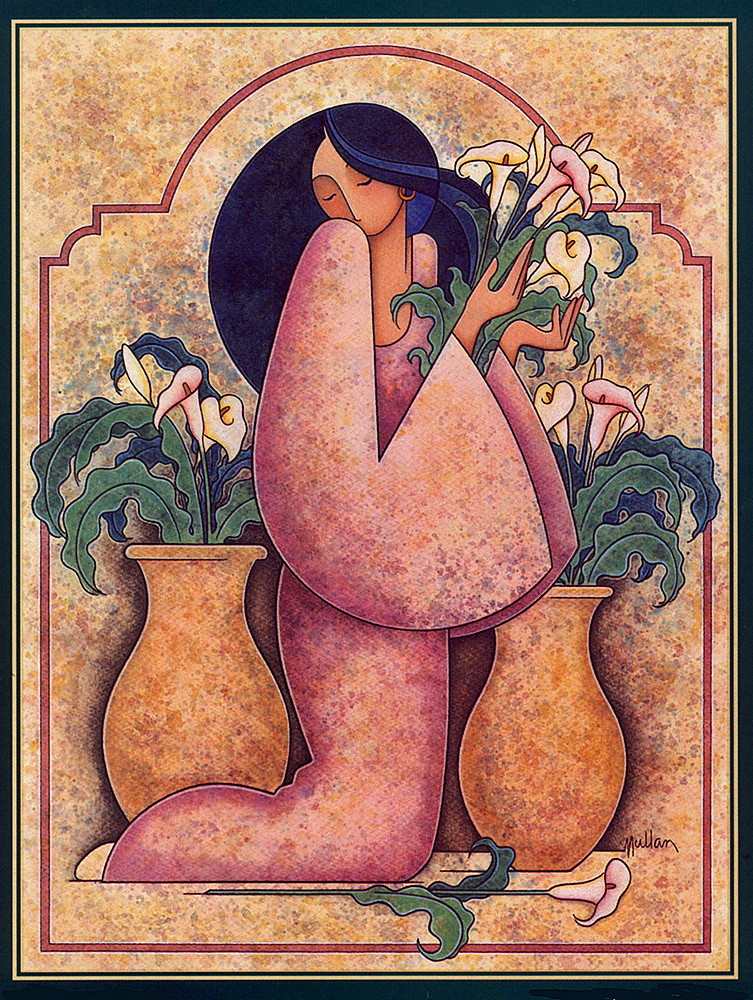 Г Е Mullan. Woman with Calla lilies