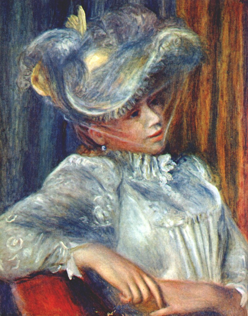 Картина дама в шляпе