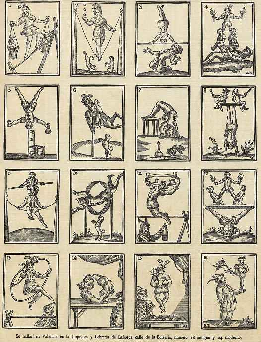 Baltasar Talamantes. Table with circus performers and magicians