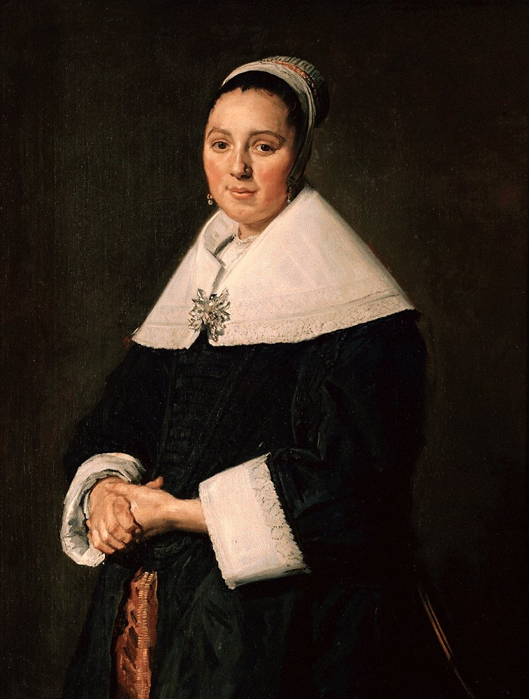 Frans Hals. Portrait of a woman in a black dress