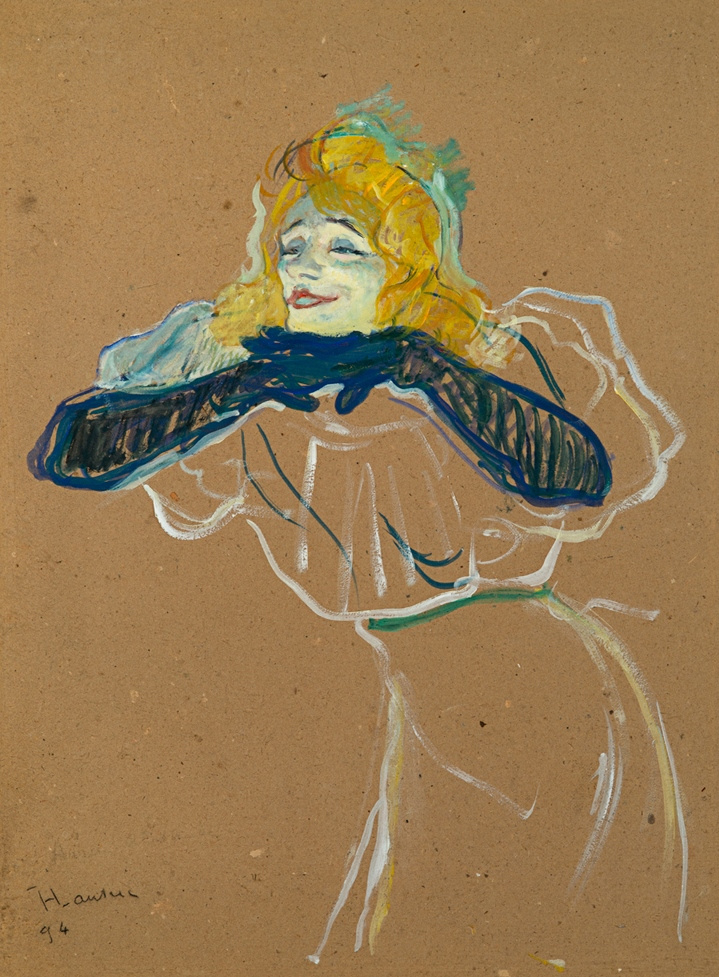 Henri de Toulouse-Lautrec. Yvette Guilbert Singing „Linger Longer Loo“