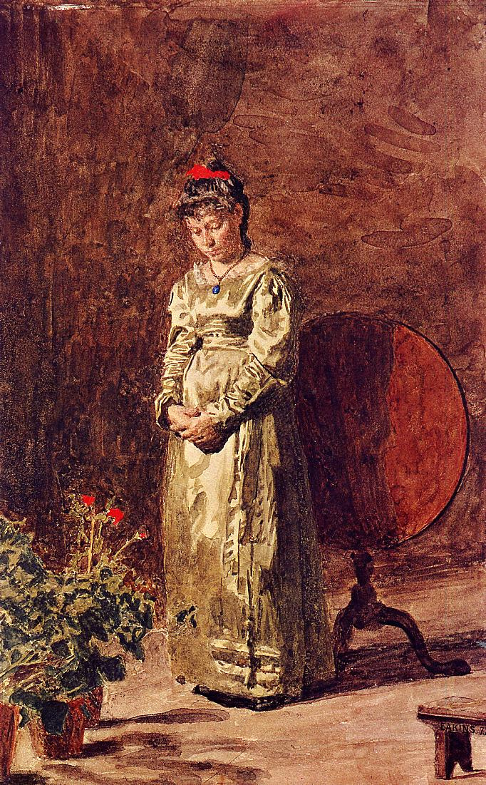 Томас Икинс - Юная девушка в раздумьях, 1877, 16×24 см: Описание  произведения | Артхив