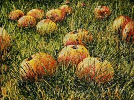Valery Vladimirovich Pakhomov. Apples on the grass