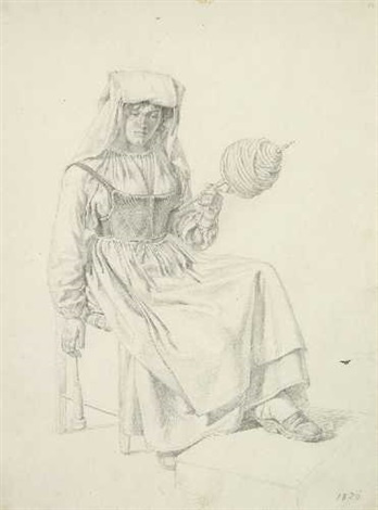 Theodor Leopold Weller. Italian peasant woman