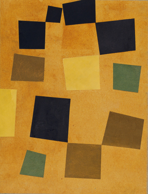 Jean Arp. Untitled (Squares arranged according to the laws of the case)