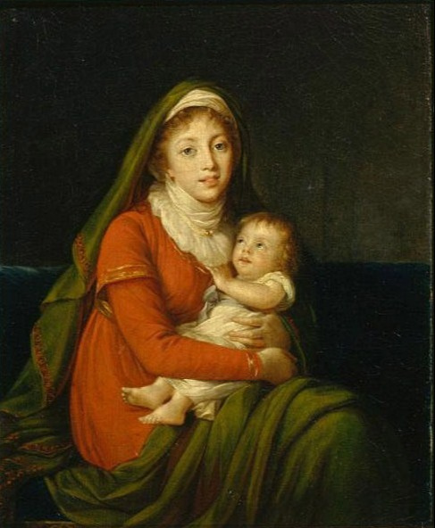 Vigee-Lebrun Elizabeth-Maria-Louise. Countess Sofia Vladimirovna Stroganova with her son Alexander Pavlovich (1795-1814)