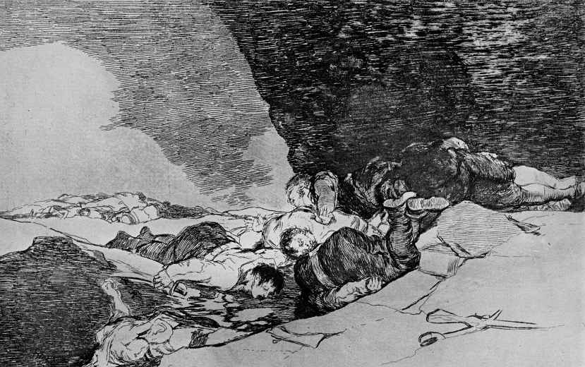 Francisco Goya. The series "disasters of war", page 23: So everywhere