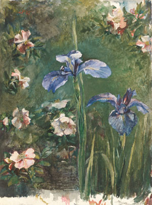 John Lafargue. Blue flowers