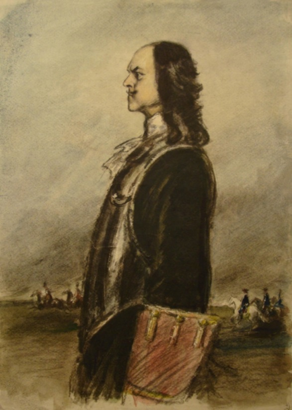 Konstantin Ivanovich Rudakov. Peter I. Illustration to Pushkin's poem Poltava