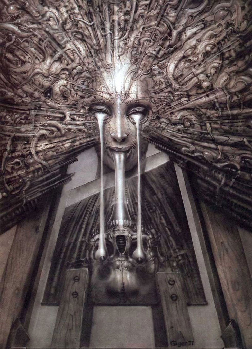 MIRROR IMAGE, 1977, 70×100 cm by Hans Rudolph Giger: History, Analysis ...