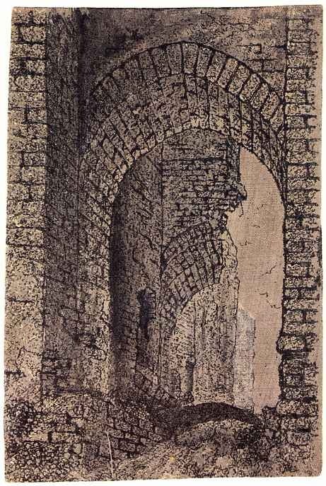 Herkules Peters Segers. The entrance gate of the castle Brederode