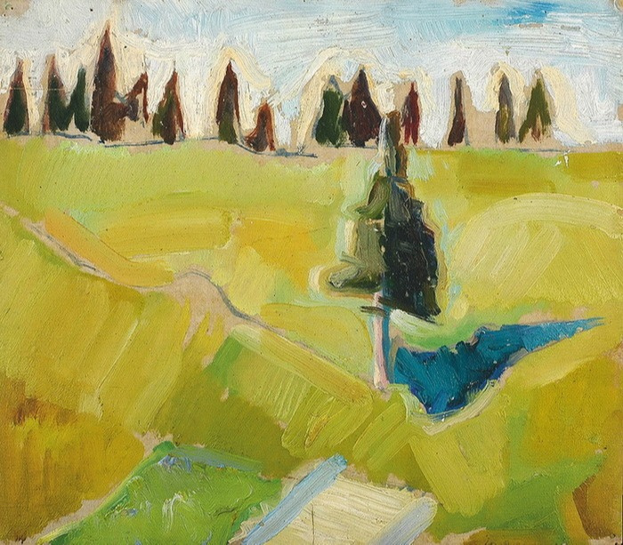 Yuri Alekseevich Vasnetsov. Landscape with a tree