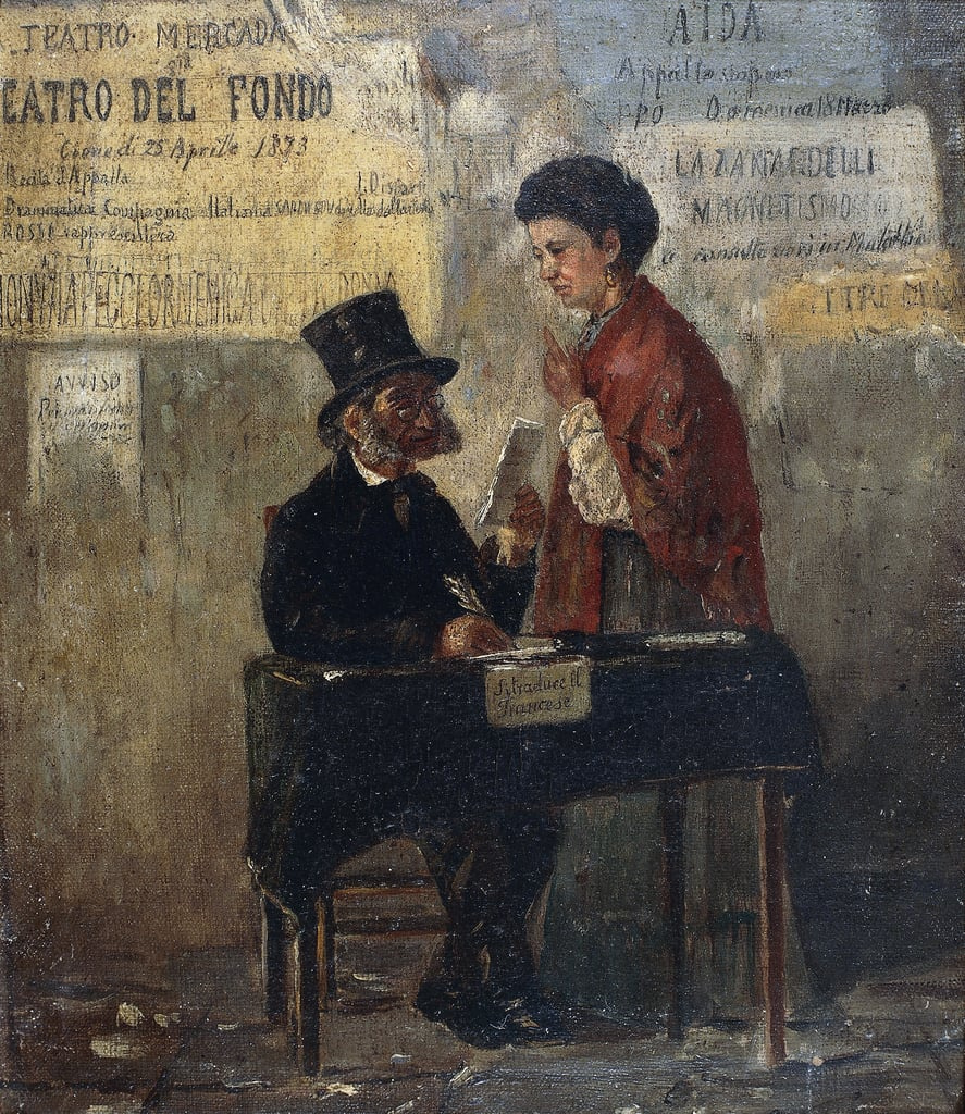 Michele Pietro Cammarano. Theatre posters and public scribe