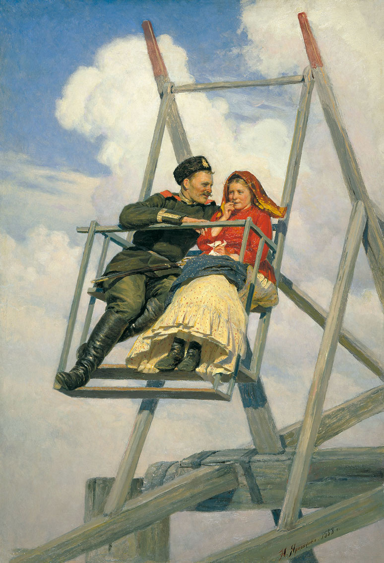 On the swing. 1888