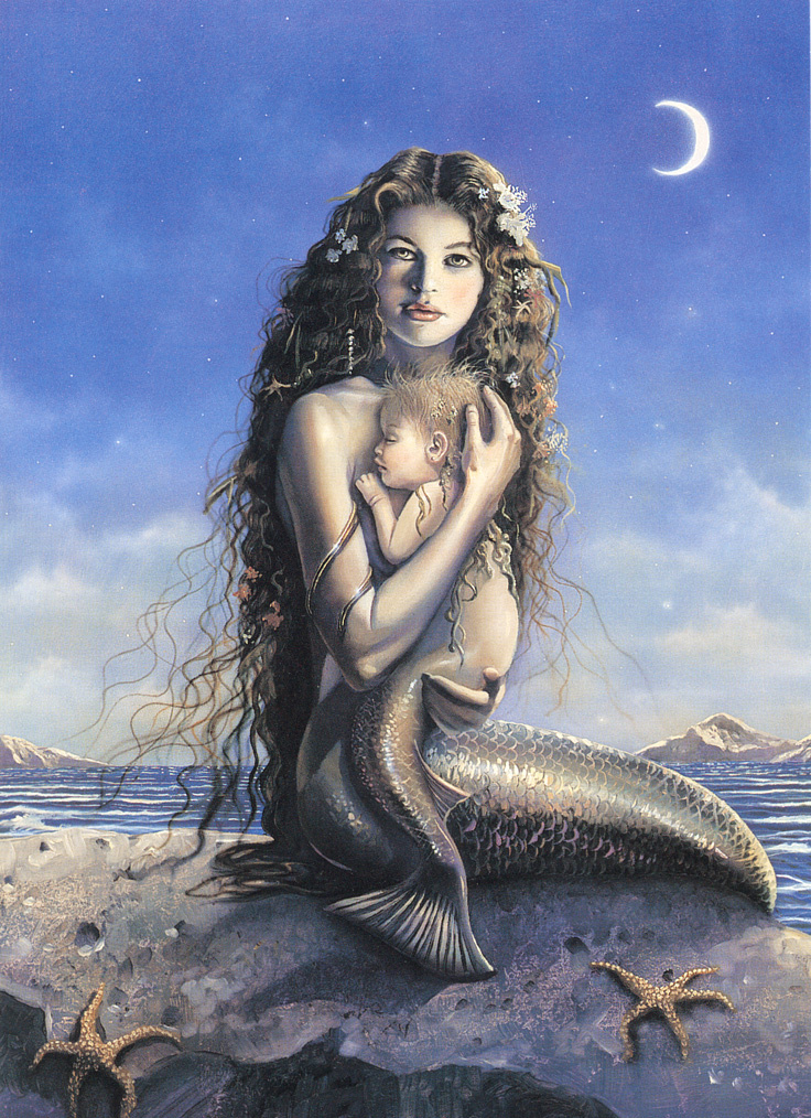 David Delamar. Mermaid and child