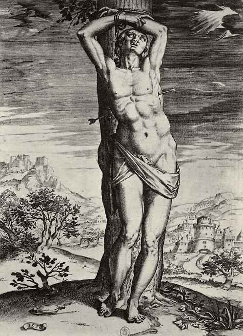 Agostino 卡拉奇Saint Sebastian, 1580, 35×24 厘米：作品描述| Arthive