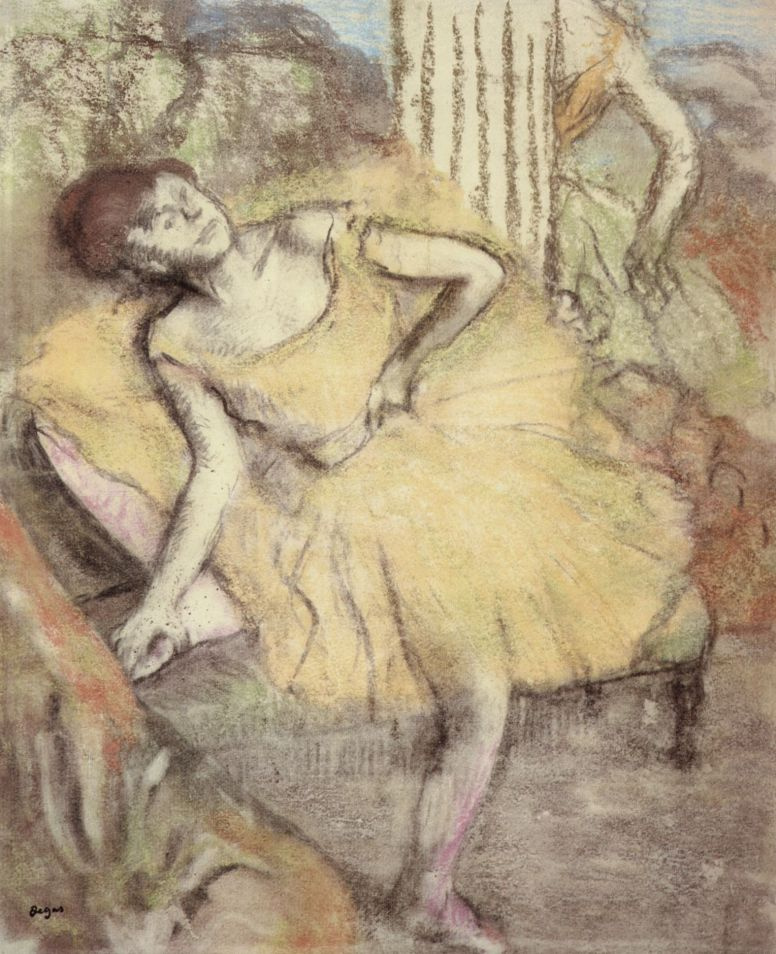 Edgar Degas Sitting Dancer With Raised Right Foot Cm