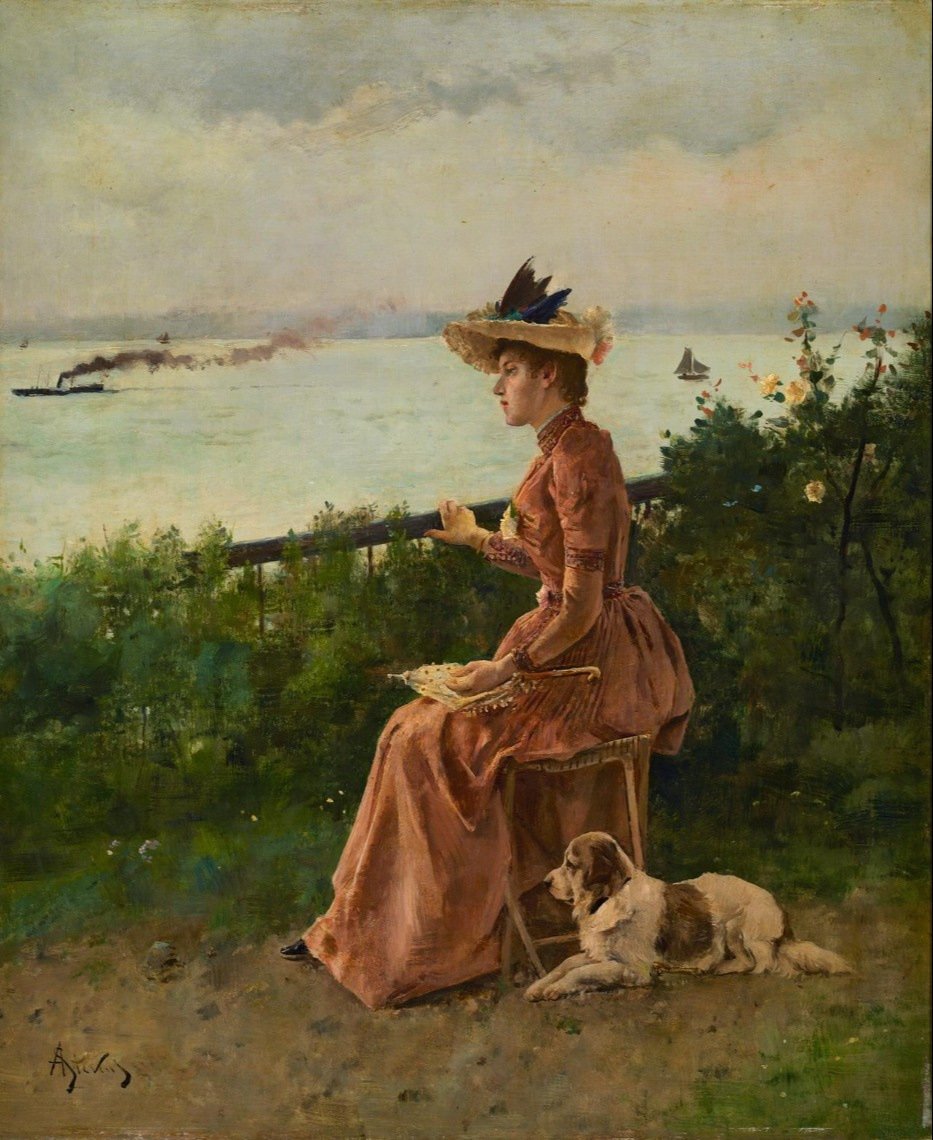 Alfred Emil-Leopold Stevens. By the Sea. Honfleur (Gonfleur)