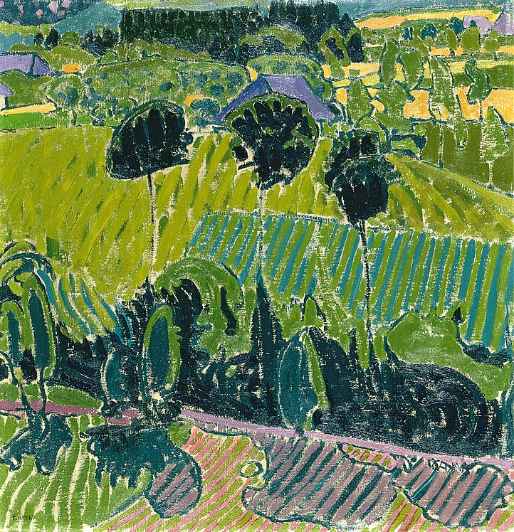 Cuno Amiet. Summer landscape with three trees