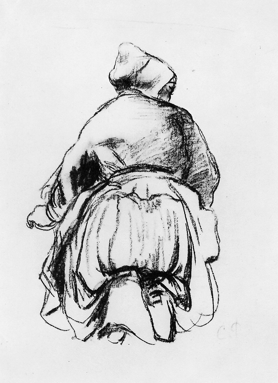 Camille Pissarro. Kneeling woman