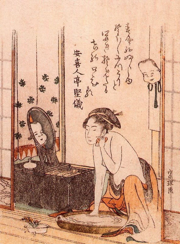 Кацусика Хокусай - В ванной, 1801, 42×56 см: Описание произведения | Артхив