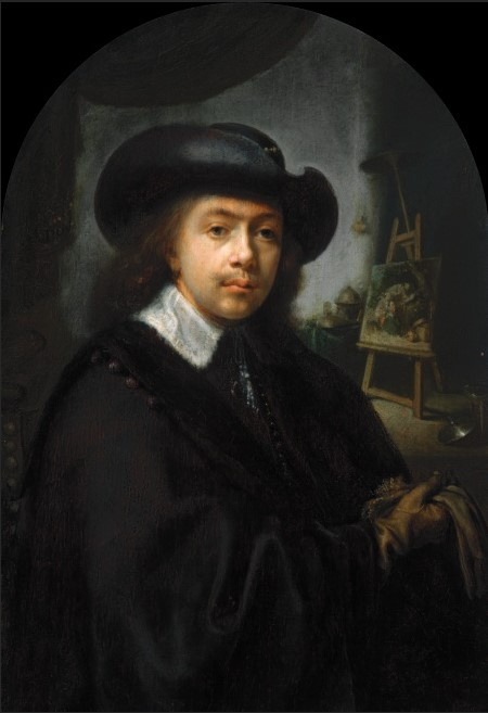 Геррит (Герард) Доу - Автопортрет, 1645, 8×12 см: Описание произведения .