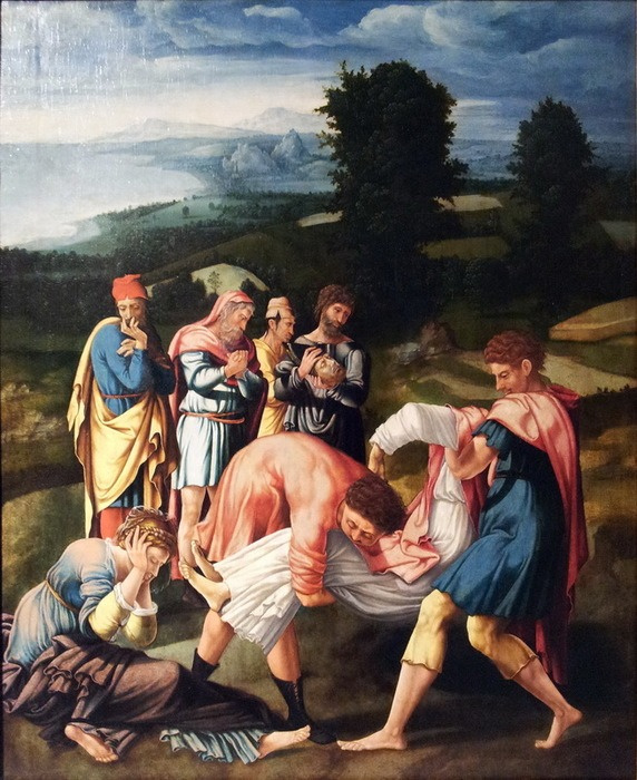 Lambert Lombard (1505-1566). Burial of St. Dionysius