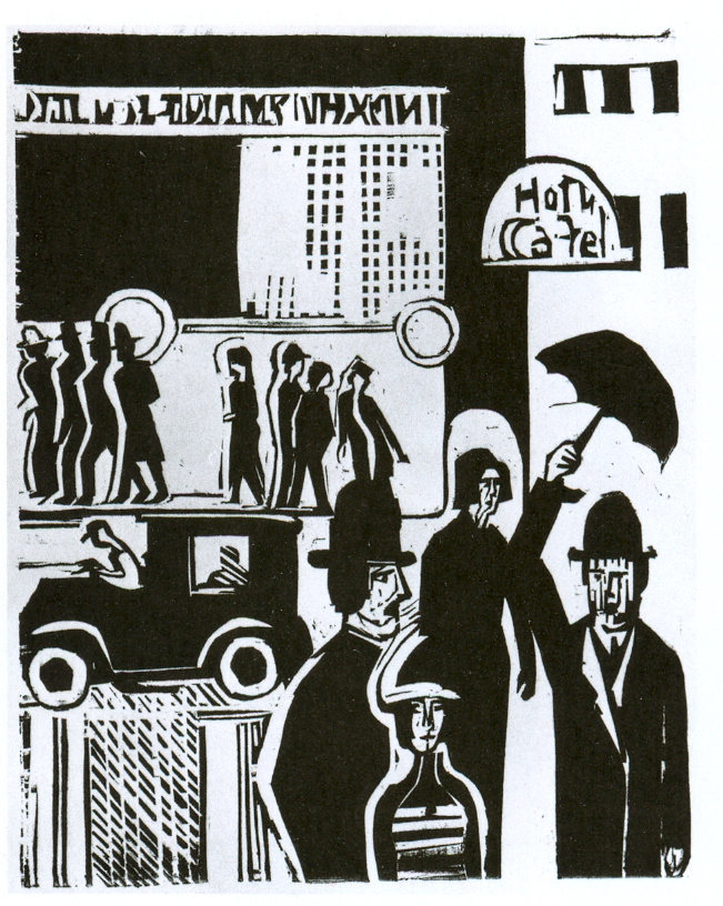 Ernst Ludwig Kirchner Straße im Regen, 1928, 17×22 cm: Werkbeschreibung ...