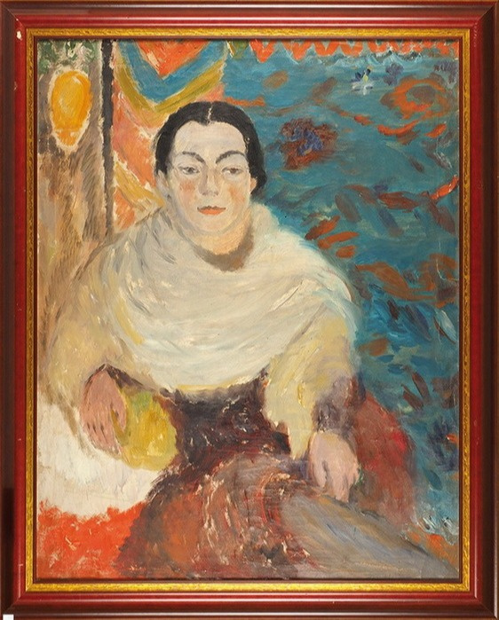 Antonina Fedorovna Safronova 1892-1966. Portrait of Lydia Yefimovna Permyakova, a gymnasium friend of the artist