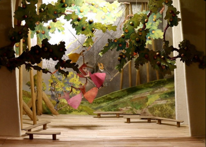 Praskovya Ivanovna Important. Layout of the scenery for the ballet "Svetny brook" to music by Dmitri Shostakovich