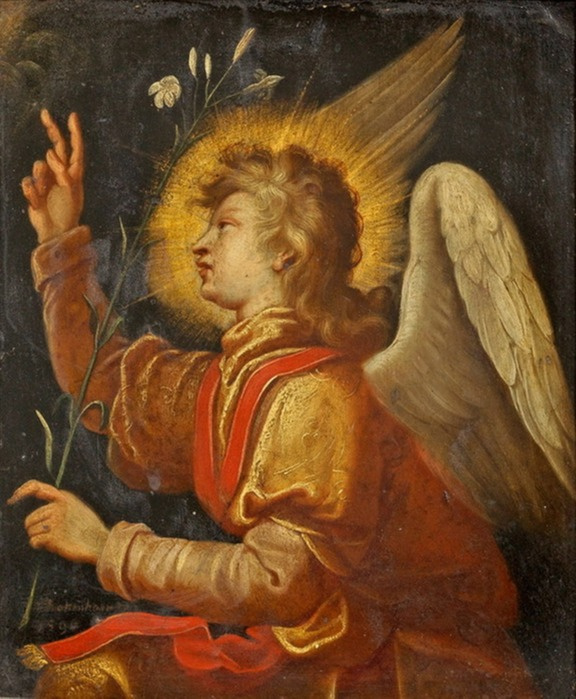 Hans Rottenhammer. The Archangel Gabriel. Sketch for the painting "Annunciation