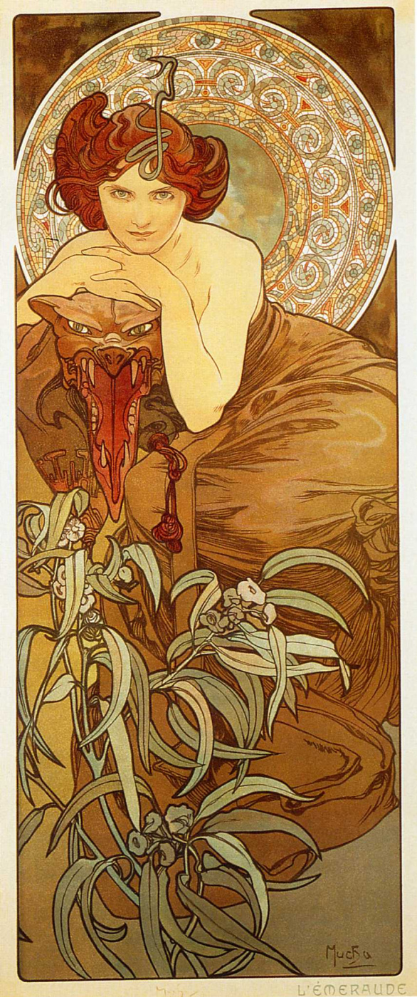 alphonse mucha precious stones