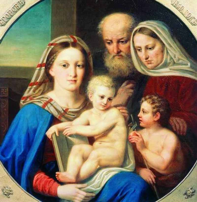 Alexey Egorovich Egorov. "The Holy family". 1850