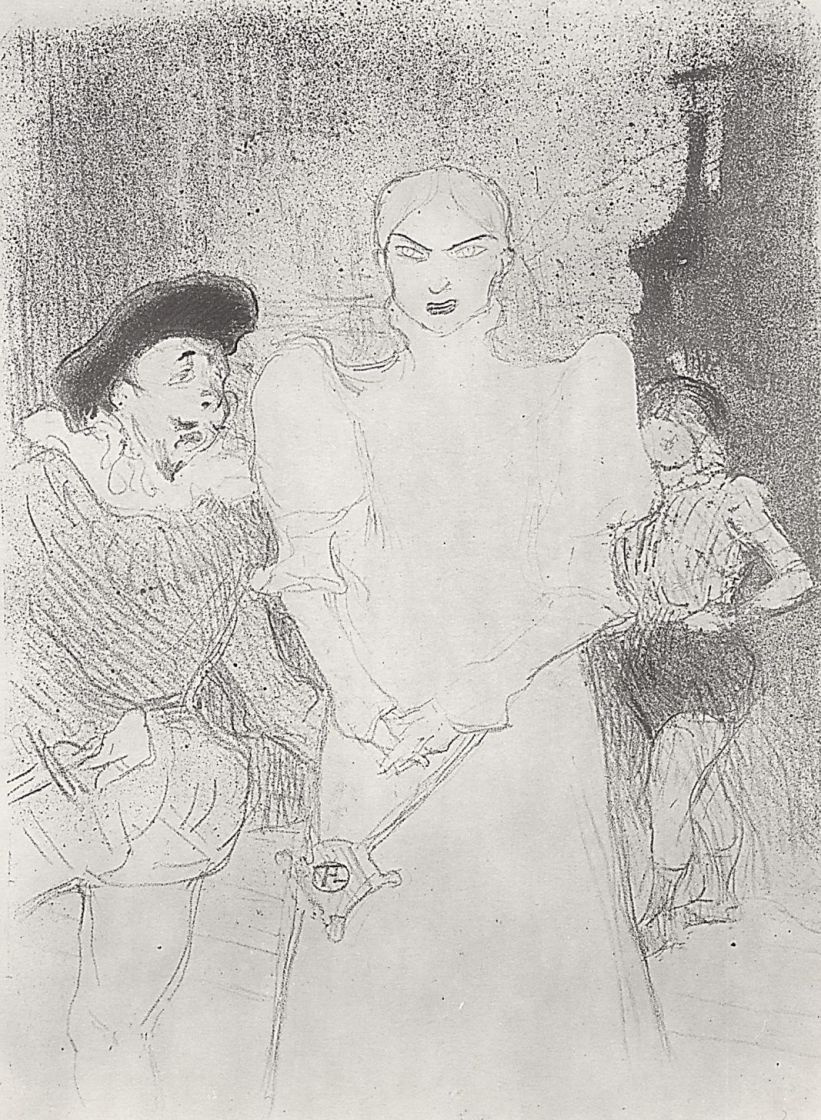 Henri de Toulouse-Lautrec. A L’Opera: Madame Caron dans Faust