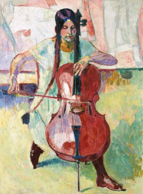 Cuno Amiet. Girl with cello