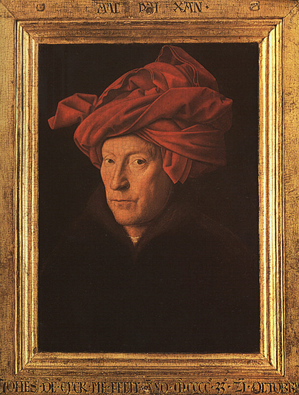 Portrait of a man in a red turban (self Portrait?)
