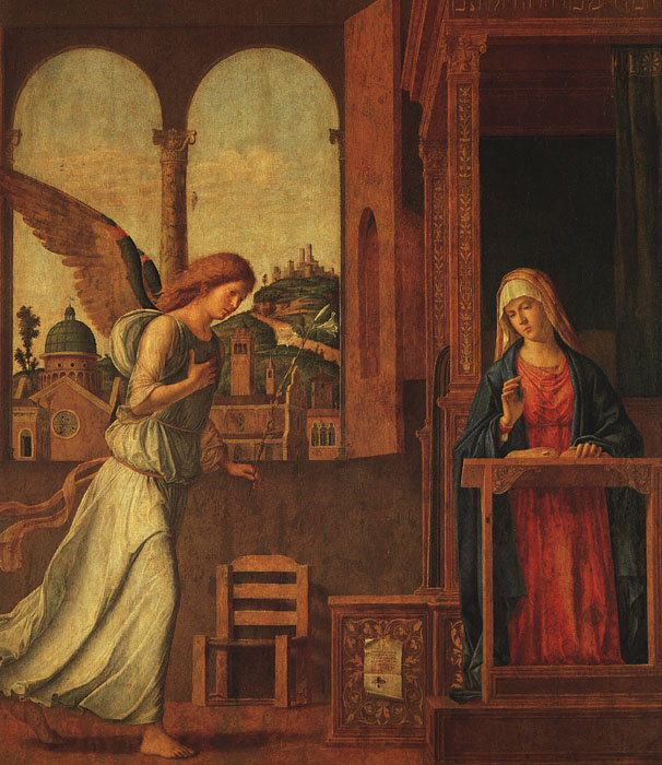 Giovanni Battista Cima da Conegliano. The Annunciation Of The Archangel