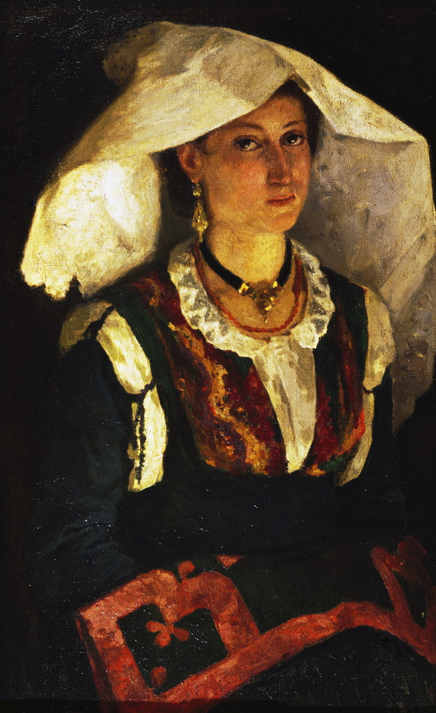 Michele Pietro Cammarano. Woman in Sardinian costume