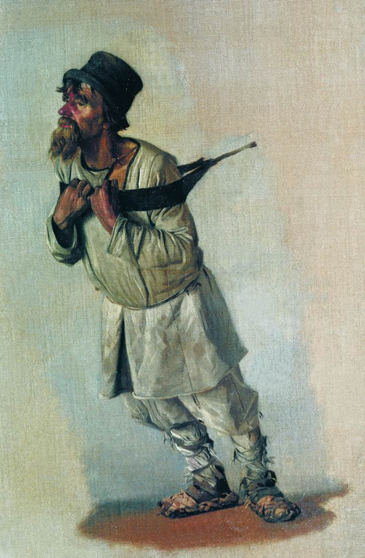 Vasily Vereshchagin. Burlak, holding hands for the strap. Study for an impossible painting "burlaki"