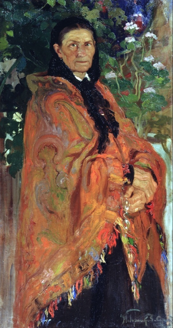 Ivan Goryushkin-Sorokopudov. Portrait of Fekla Ivanovna Kholdina, mother of the artist
