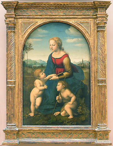A great gardener. Madonna and child with John the Baptist