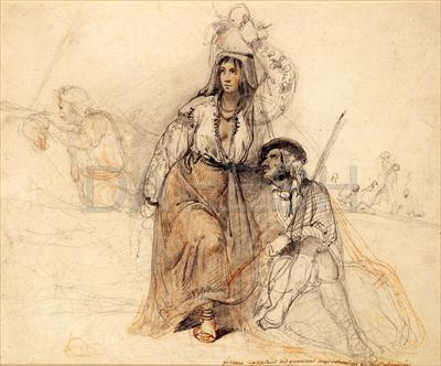 Woman Bringing Provisions to Bohemians and Brigands