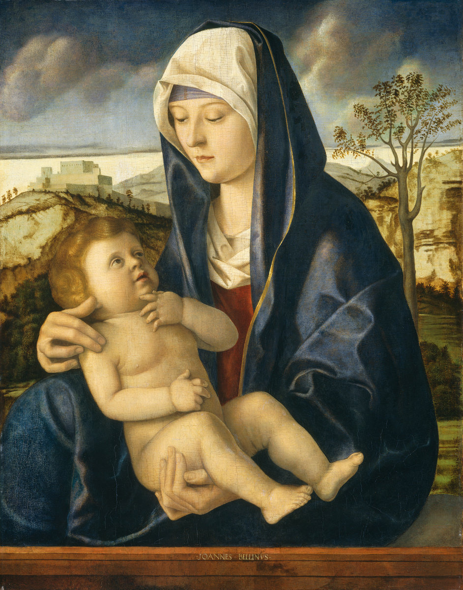 Giovanni Bellini. Madonna and Child in a landscape