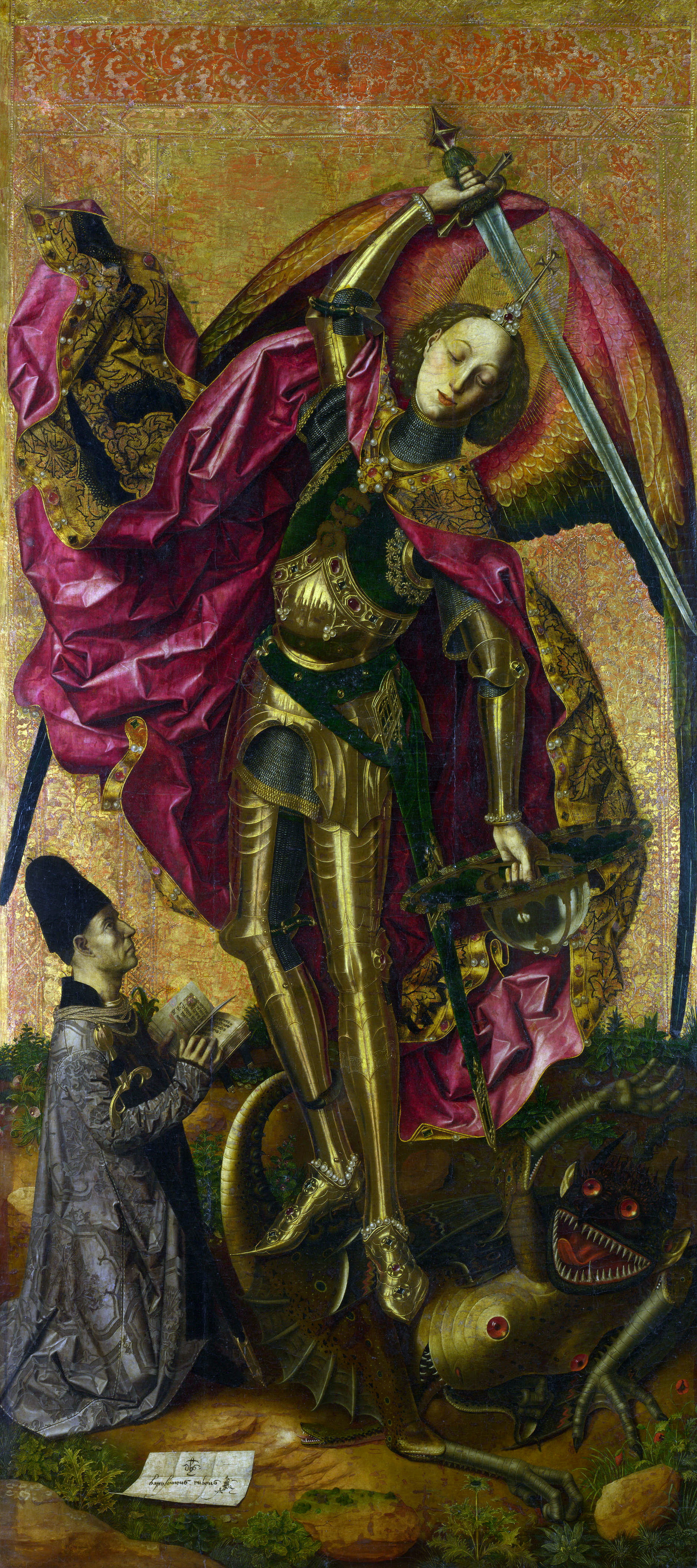 Bartolomé Bermejo. Saint Michael defeats the devil