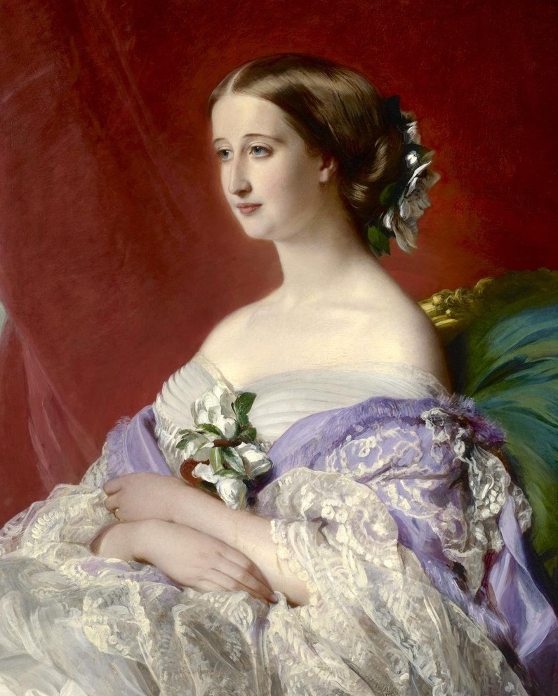 The Empress of France Eugenia (Eugenie de Montijo). Fragment, 1854